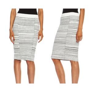 A.L.C. Medium Lyons Rayon-Blend Skirt in Black White Pencil Professional Wear